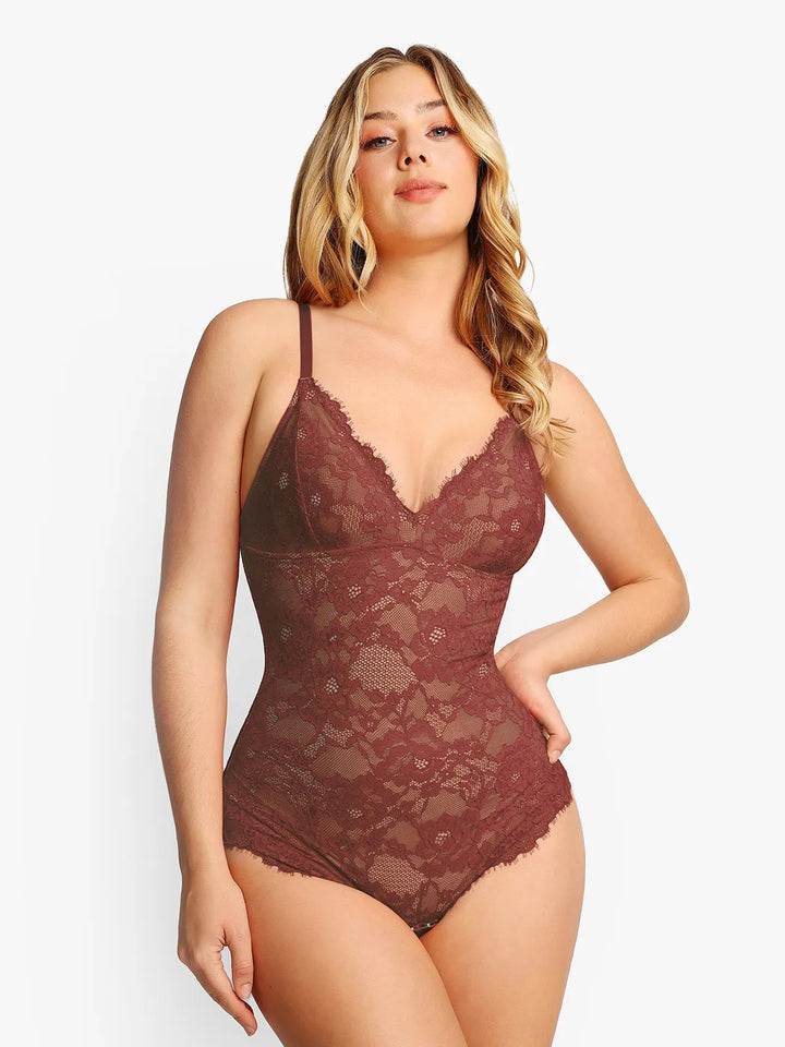 Laura – Firm Control Lace Shaping Bodysuit for Women