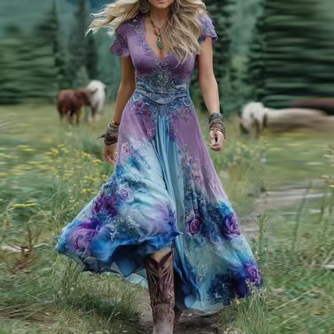 Ayessa – Flowing Women’s Floral Elegance Dress