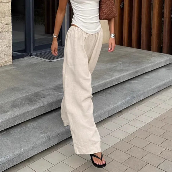 Selena – Breathable Women’s Linen Wide-Leg Pants