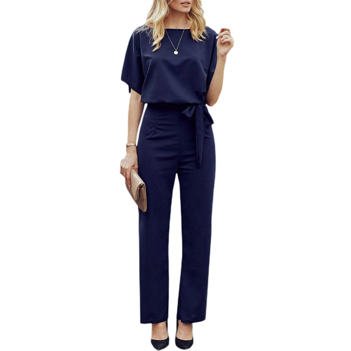 Seraphina – Elegant Women’s Short-Sleeve Wide-Leg Jumpsuit