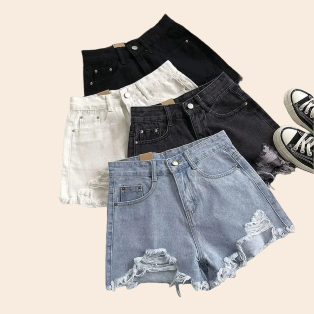 Mariece – High-Waist Women’s Blue Denim Street Shorts