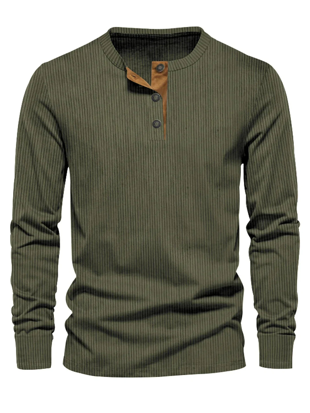 Gregorio – Ribbed Henley Men’s Casual Sweater