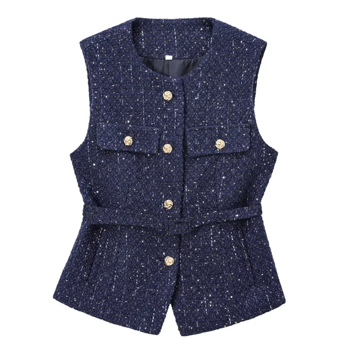 Riley – Women’s Cropped Tweed Waistcoat Vest