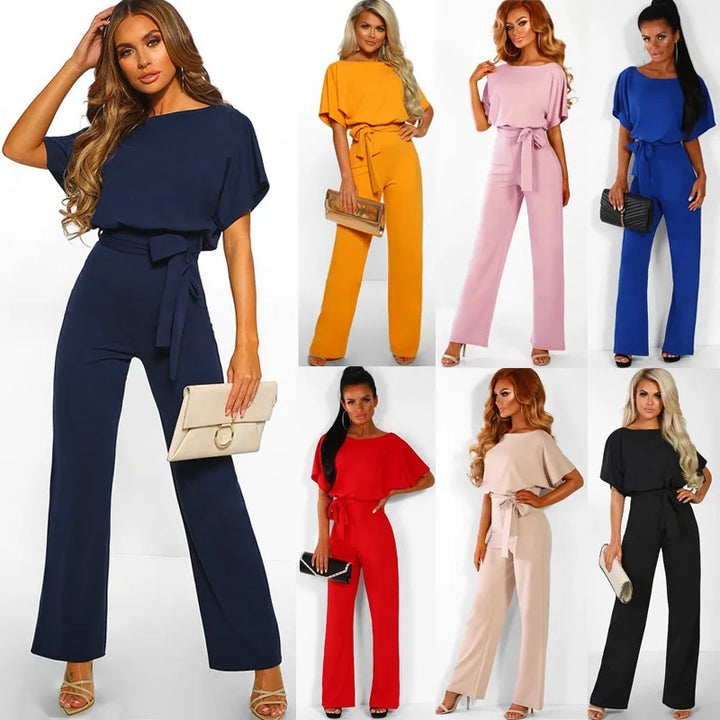 Kimberly – Elegant Women’s Summer Jumpsuit with Wide Leg Pants