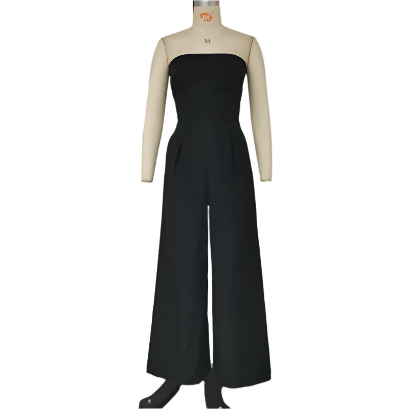 Angel – Women’s Strapless Solid Color Jumpsuit