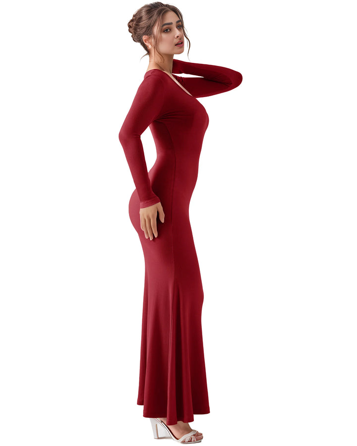 Gretchen – Slim Fit Women’s Ribbed Knit A-Line Dress
