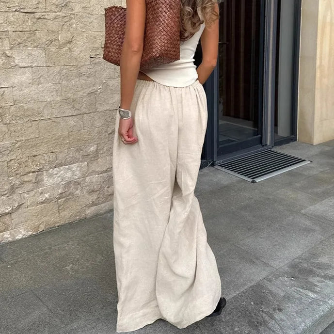 Selena – Breathable Women’s Linen Wide-Leg Pants