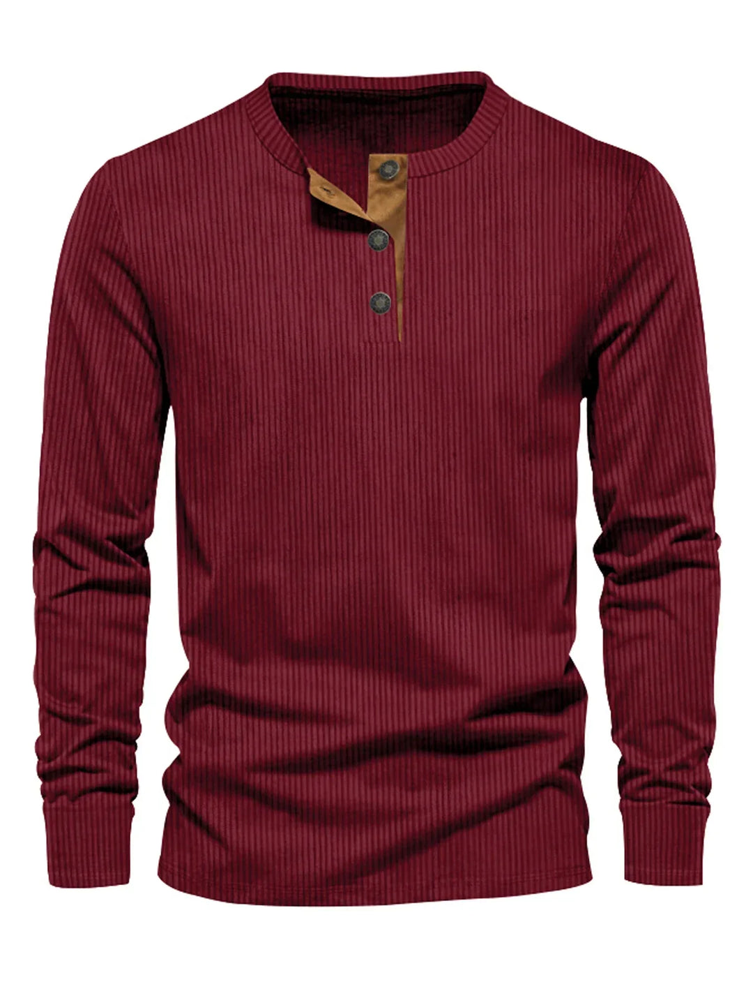 Gregorio – Ribbed Henley Men’s Casual Sweater