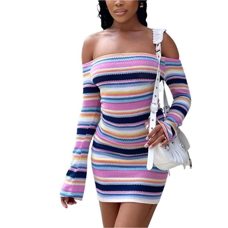 Elna – Off-Shoulder Women’s Slim Fit Spring Mini Dress