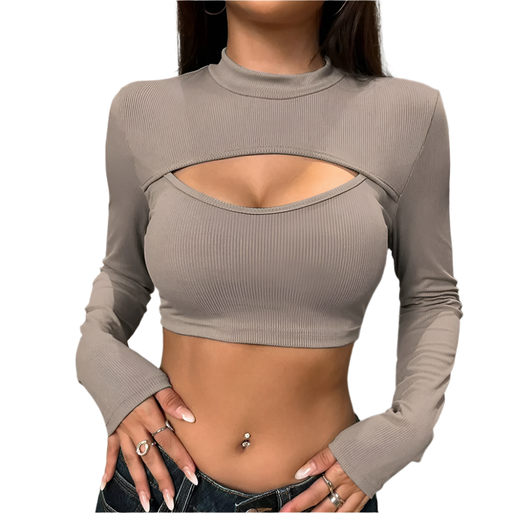 Avilyn – Cut-Out Women’s Ribbed Fit Top