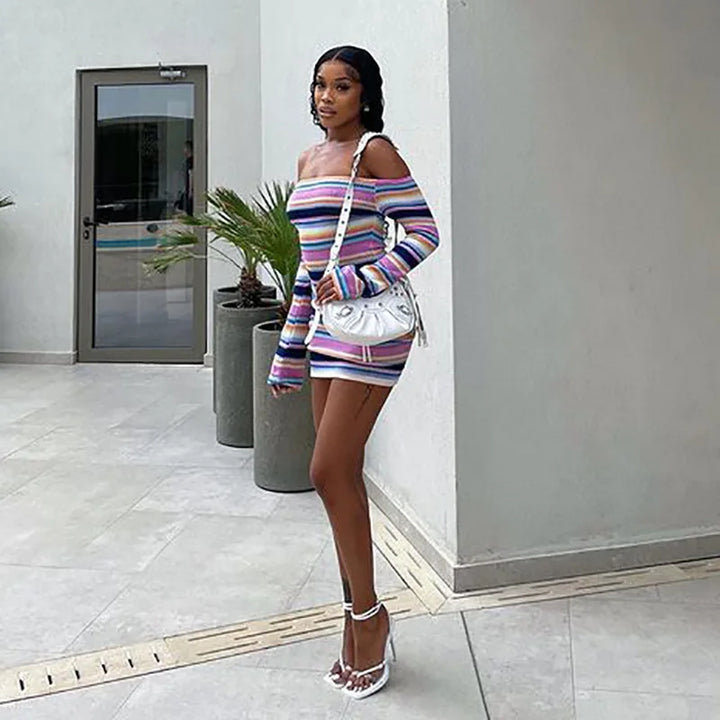 Elna – Off-Shoulder Women’s Slim Fit Spring Mini Dress