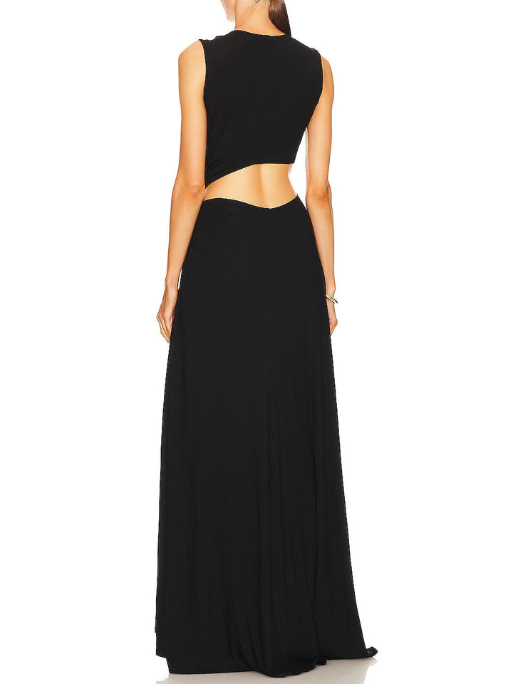 Alice – Twist-Knit Women’s Deep V Maxi Dress