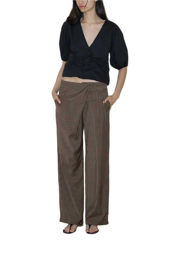 Stacey – Women's Folded Stripe Tailored Pants
