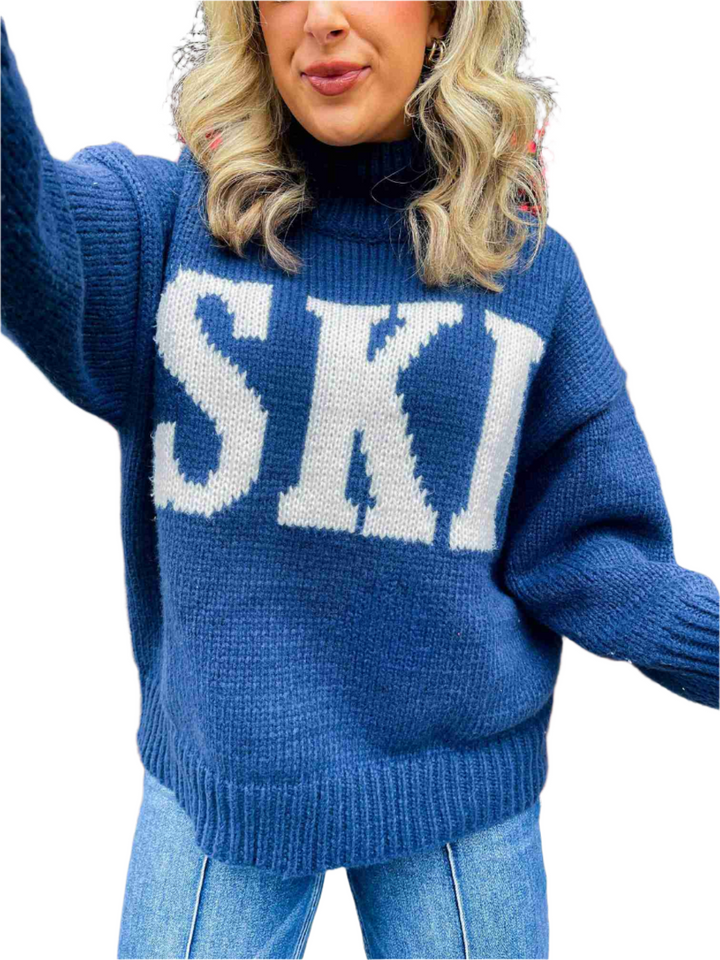 Alexia – Retro Cashmere Women’s Turtleneck Ski Sweater