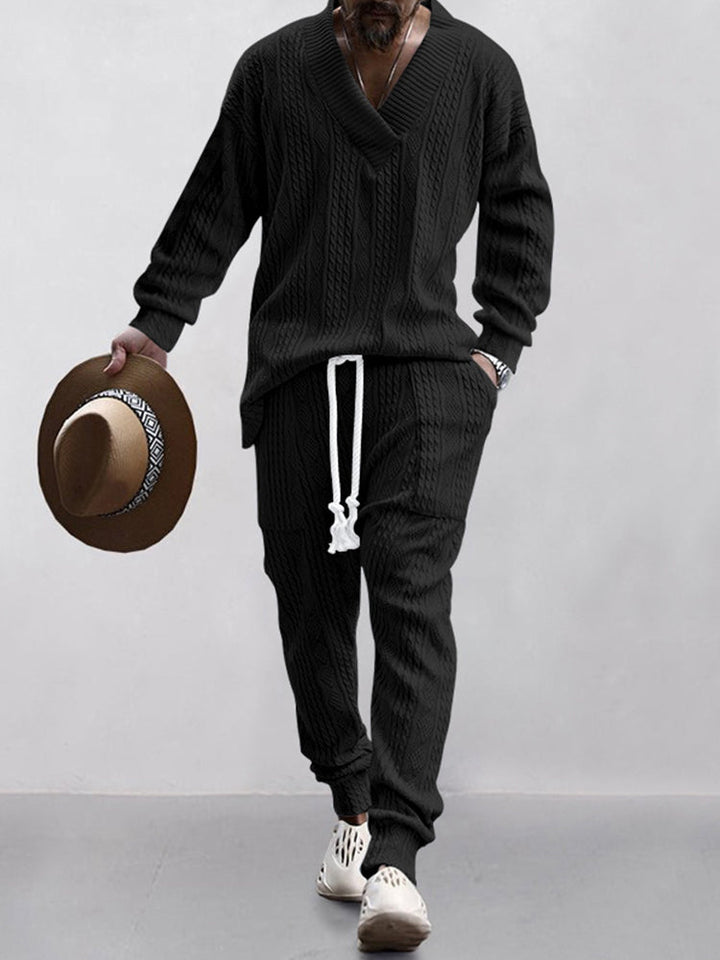 Matteo – Men's Athleisure Cable Jacquard Set