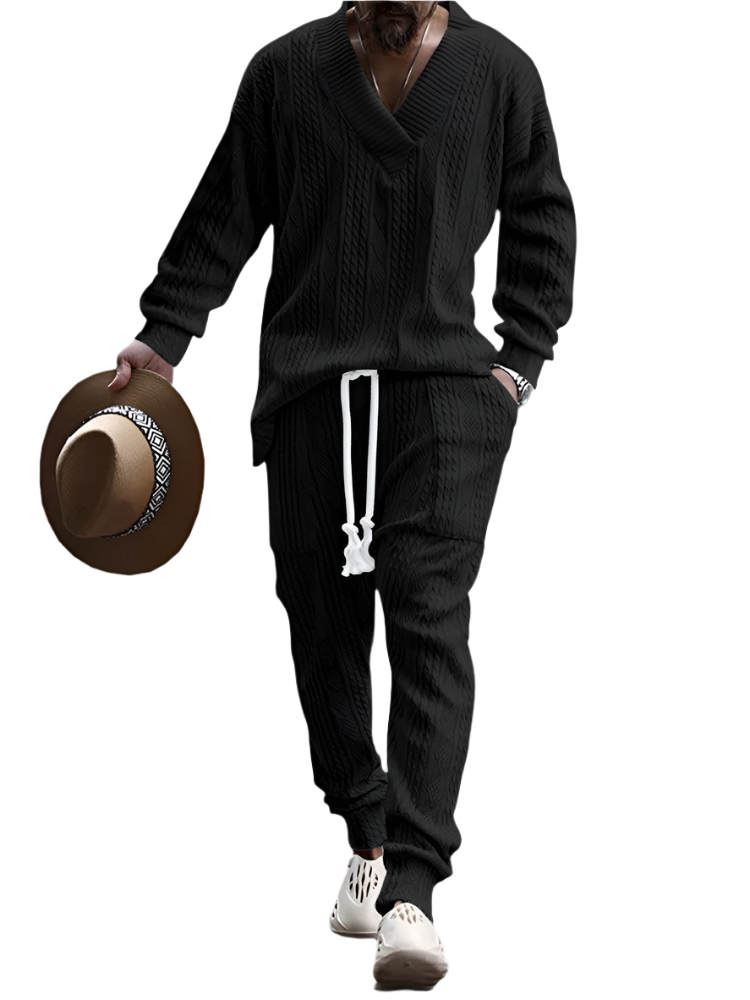 Matteo – Men's Athleisure Cable Jacquard Set