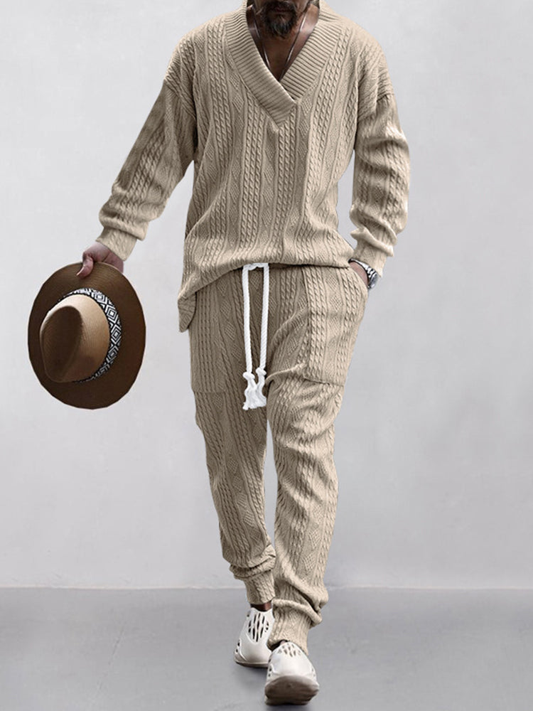 Matteo – Men's Athleisure Cable Jacquard Set