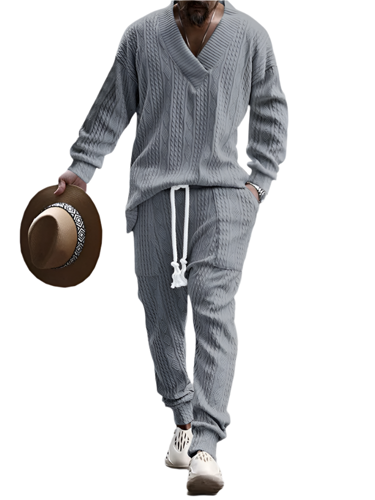 Matteo – Men's Athleisure Cable Jacquard Set