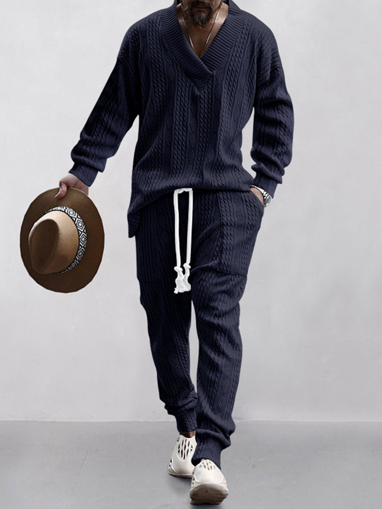 Matteo – Men's Athleisure Cable Jacquard Set