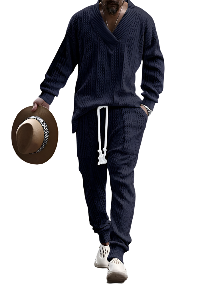Matteo – Men's Athleisure Cable Jacquard Set