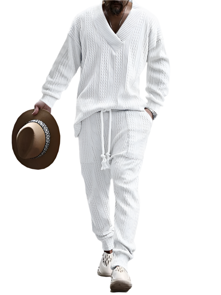 Matteo – Men's Athleisure Cable Jacquard Set