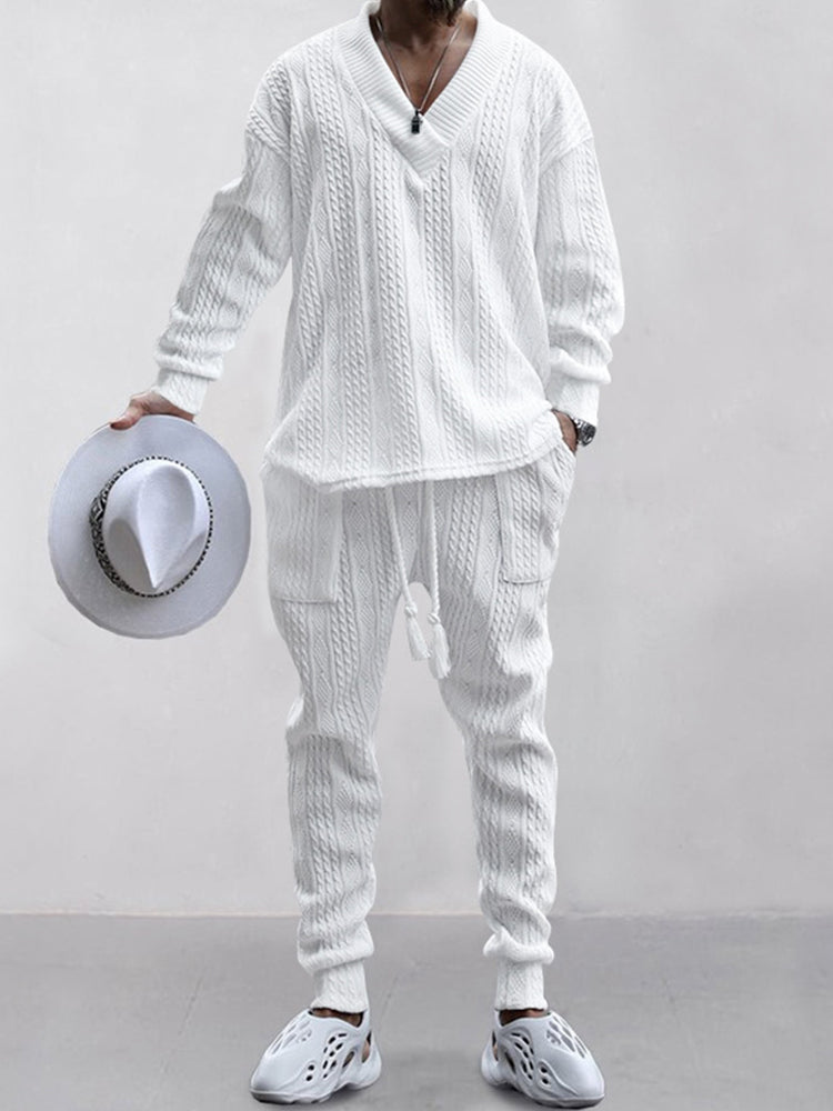 Matteo – Men's Athleisure Cable Jacquard Set