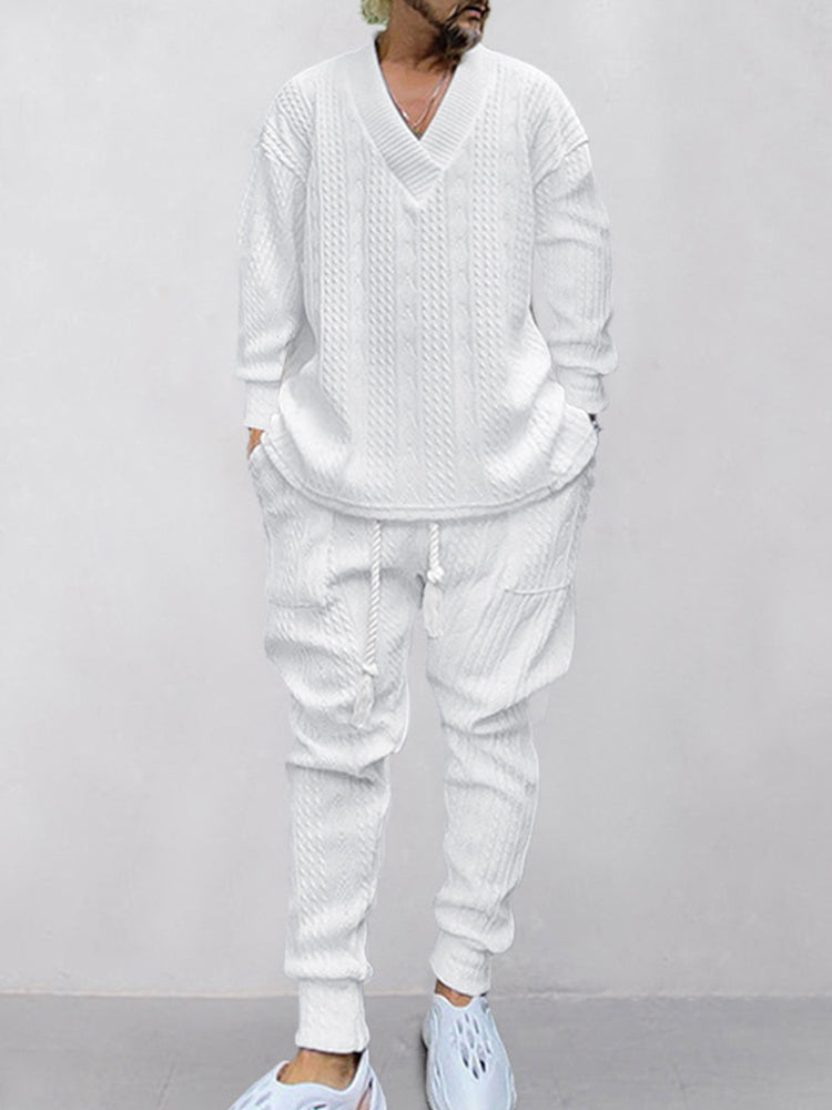 Matteo – Men's Athleisure Cable Jacquard Set