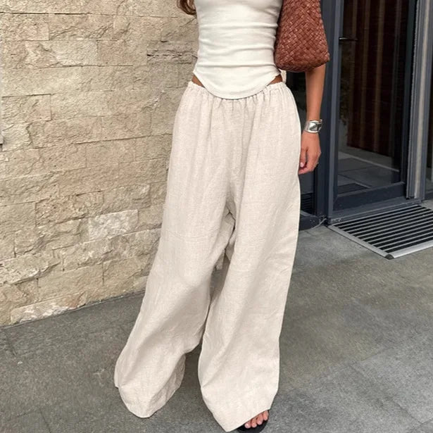 Selena – Breathable Women’s Linen Wide-Leg Pants