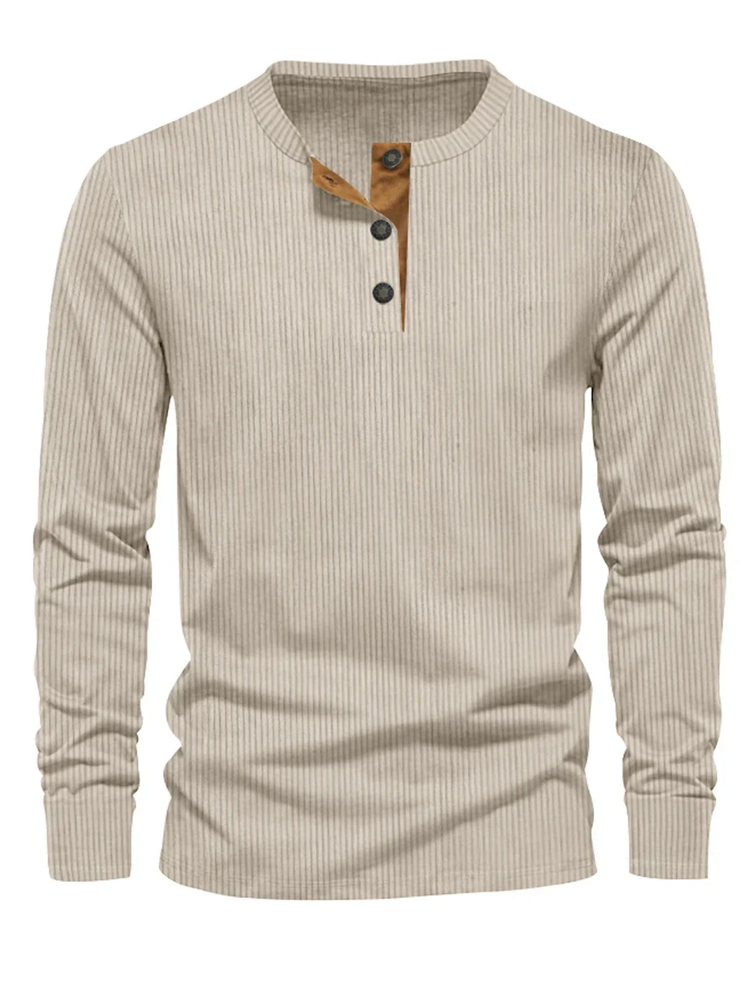 Gregorio – Ribbed Henley Men’s Casual Sweater