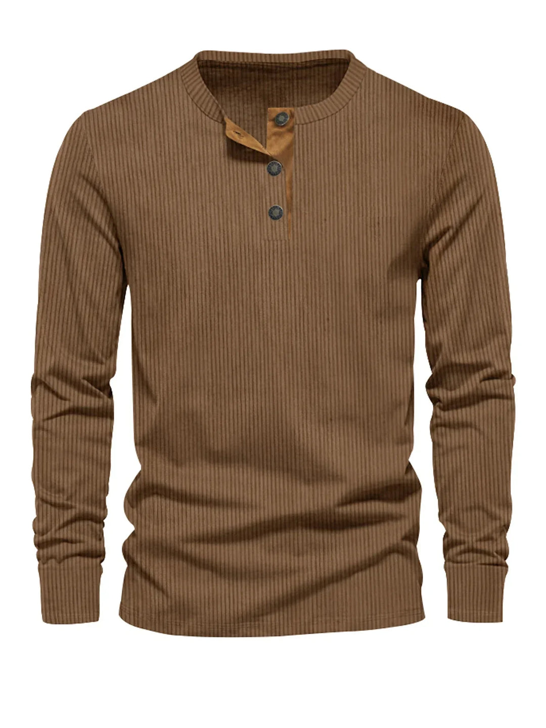Gregorio – Ribbed Henley Men’s Casual Sweater
