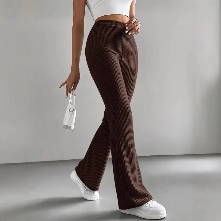 Acadia – Ribbed Knit Flare Pants for Women