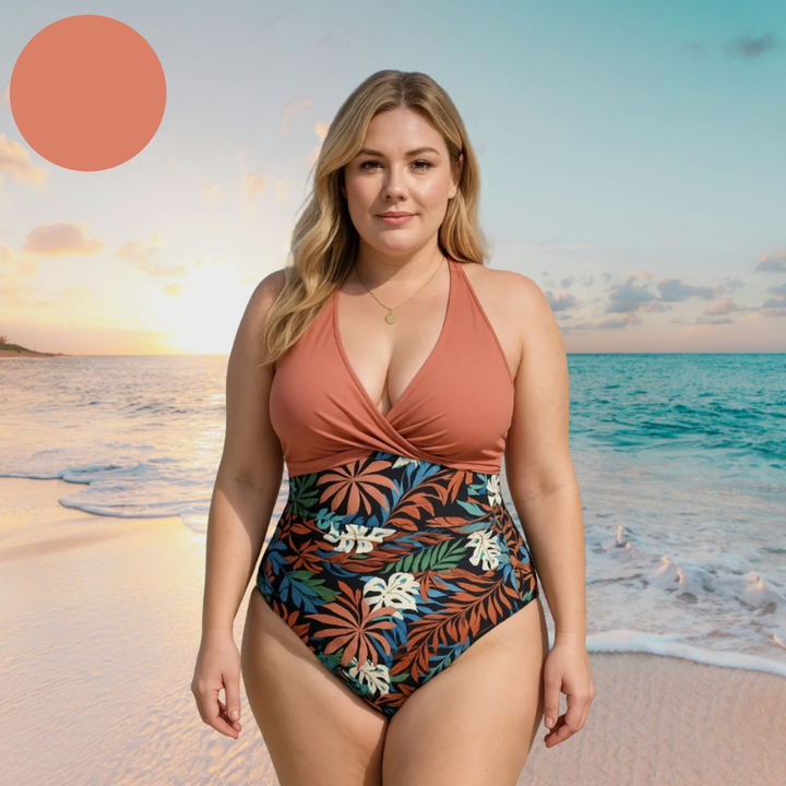 Scarlett – Women’s Elegant V-Neck Shaping Swimsuit