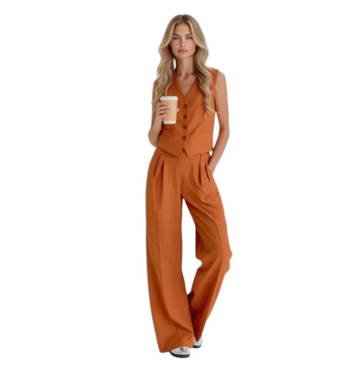Claire – Women’s Linen Shirt & Pants Set