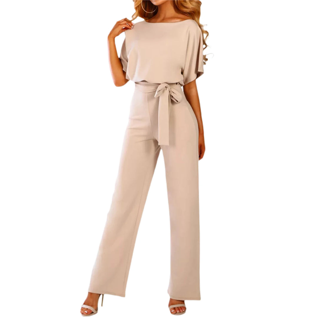 Seraphina – Elegant Women’s Short-Sleeve Wide-Leg Jumpsuit