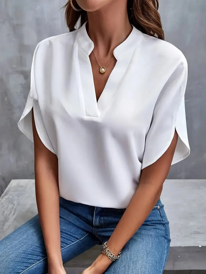 Zephyra – Loose-Fit Women’s V-Neck Blouse