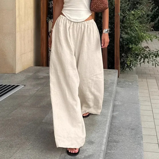 Selena – Breathable Women’s Linen Wide-Leg Pants