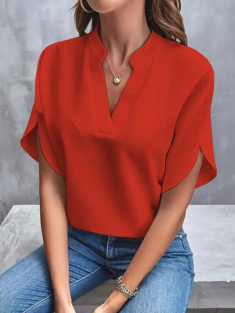 Zephyra – Loose-Fit Women’s V-Neck Blouse