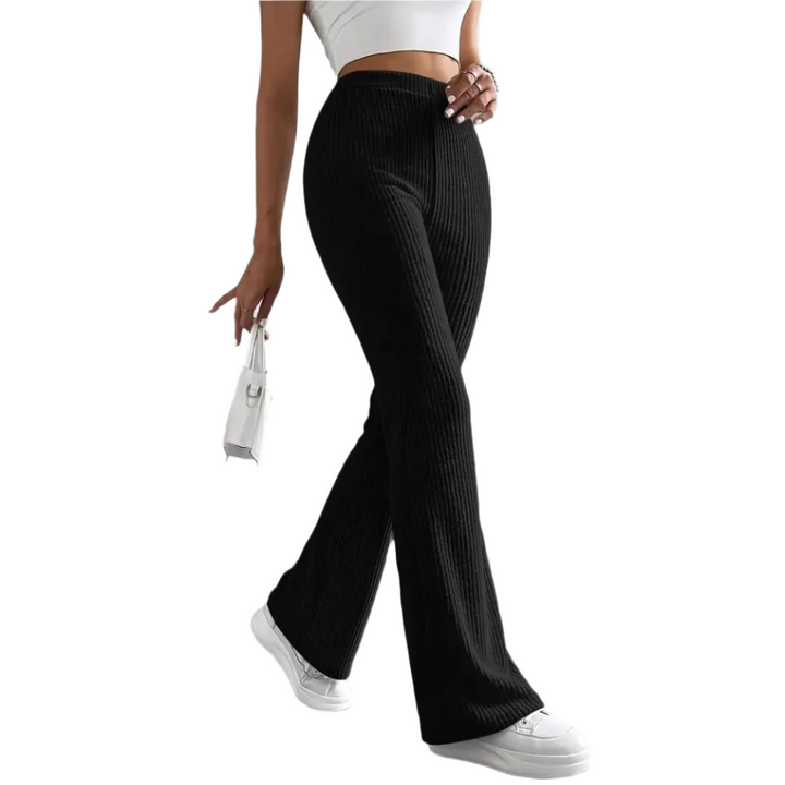 Acadia – Ribbed Knit Flare Pants for Women