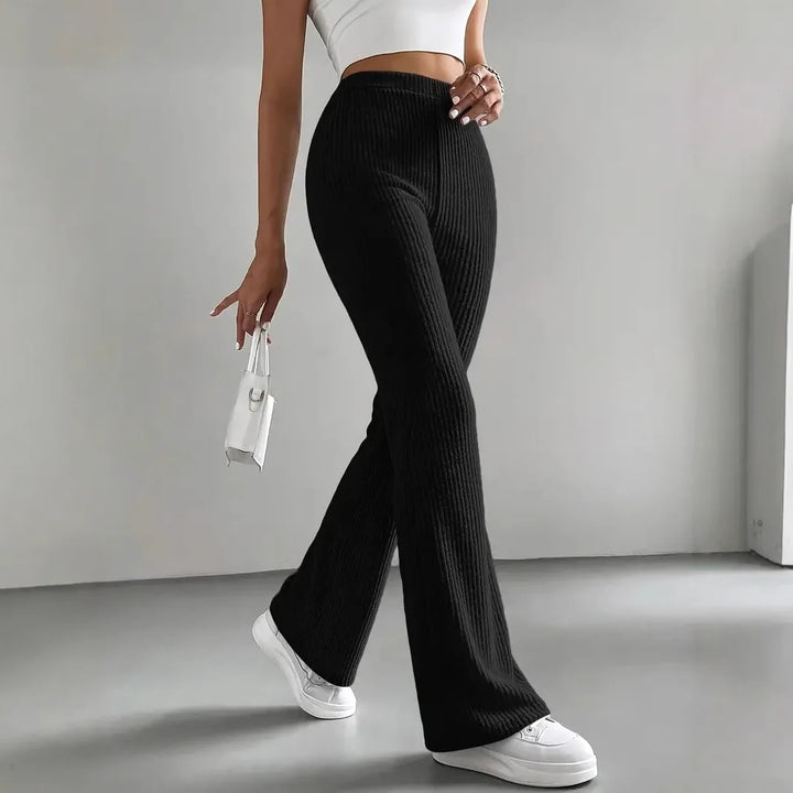 Acadia – Ribbed Knit Flare Pants for Women