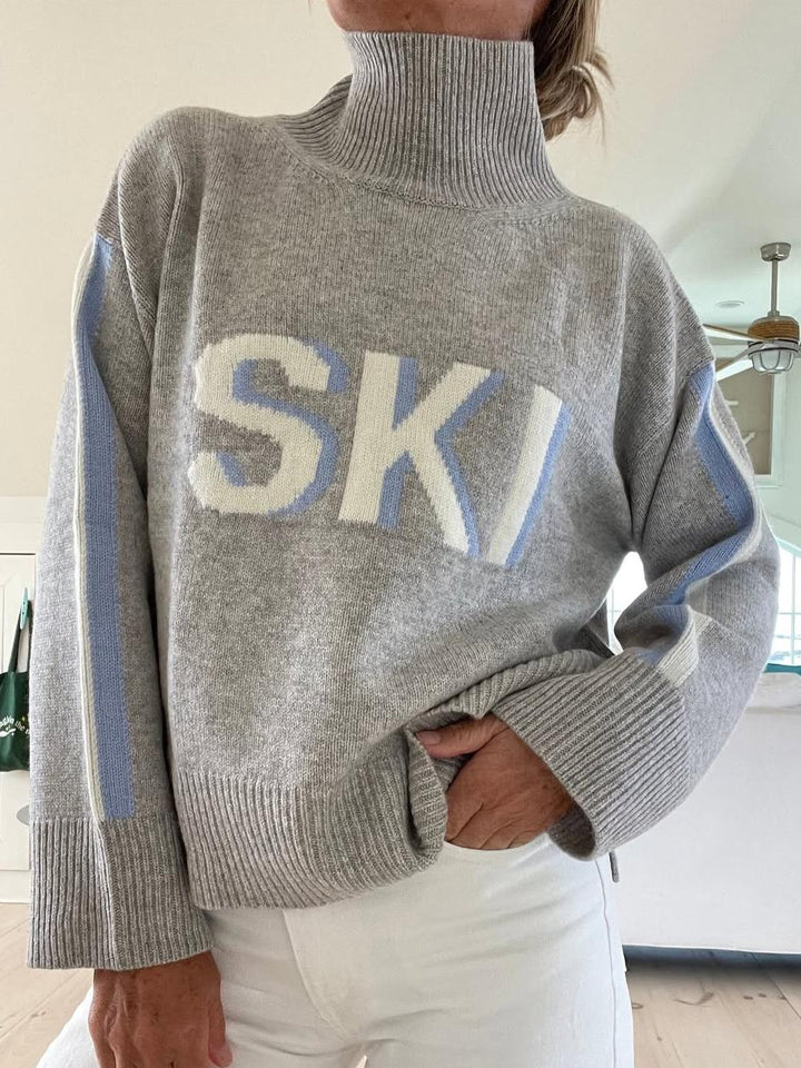 Alexia – Retro Cashmere Women’s Turtleneck Ski Sweater