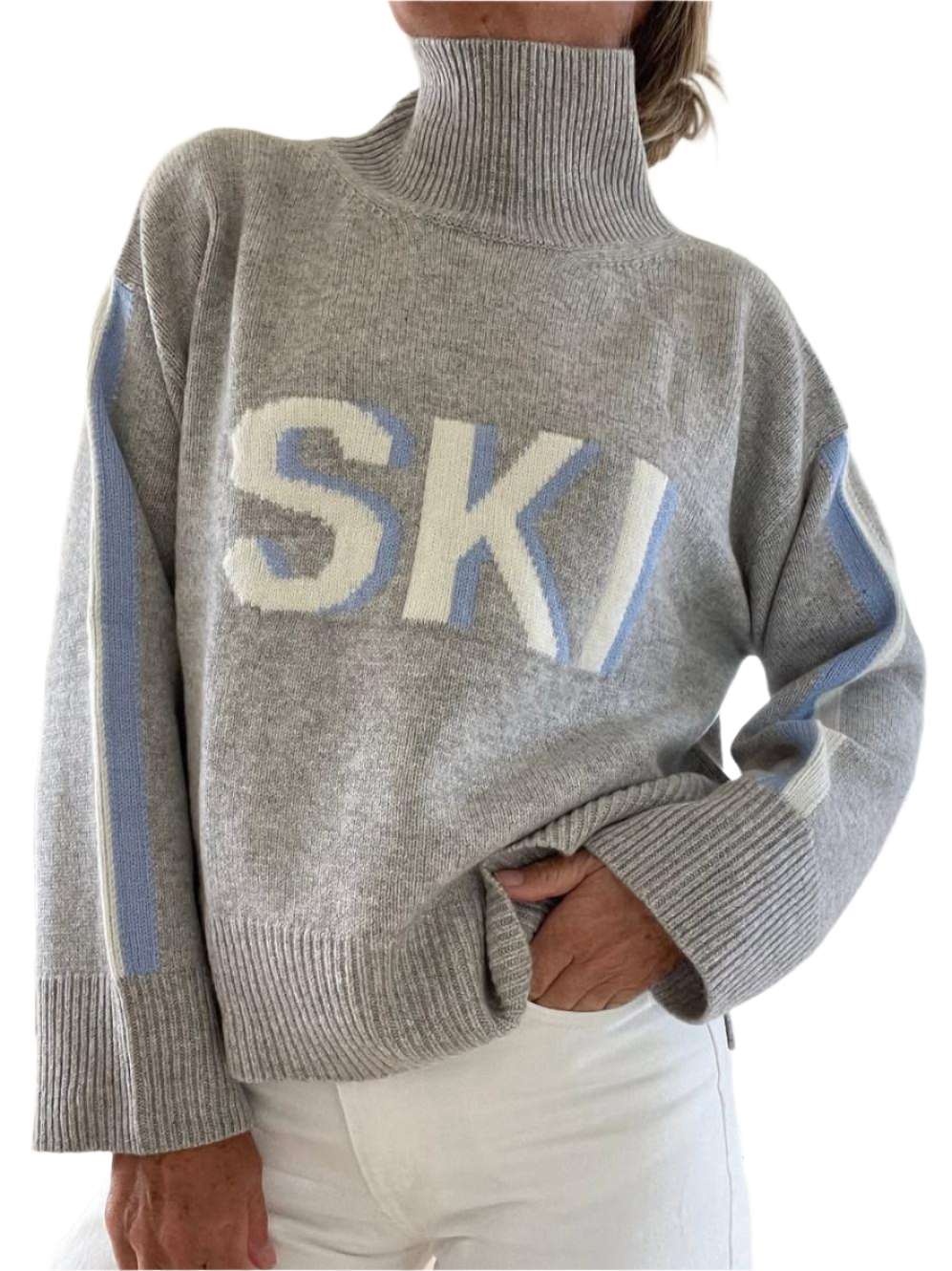 Alexia – Retro Cashmere Women’s Turtleneck Ski Sweater