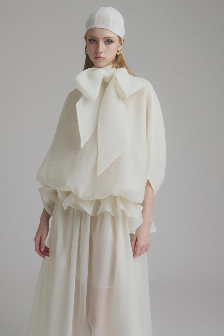 Laura – Tie-Neck Women’s Ruffled Dress