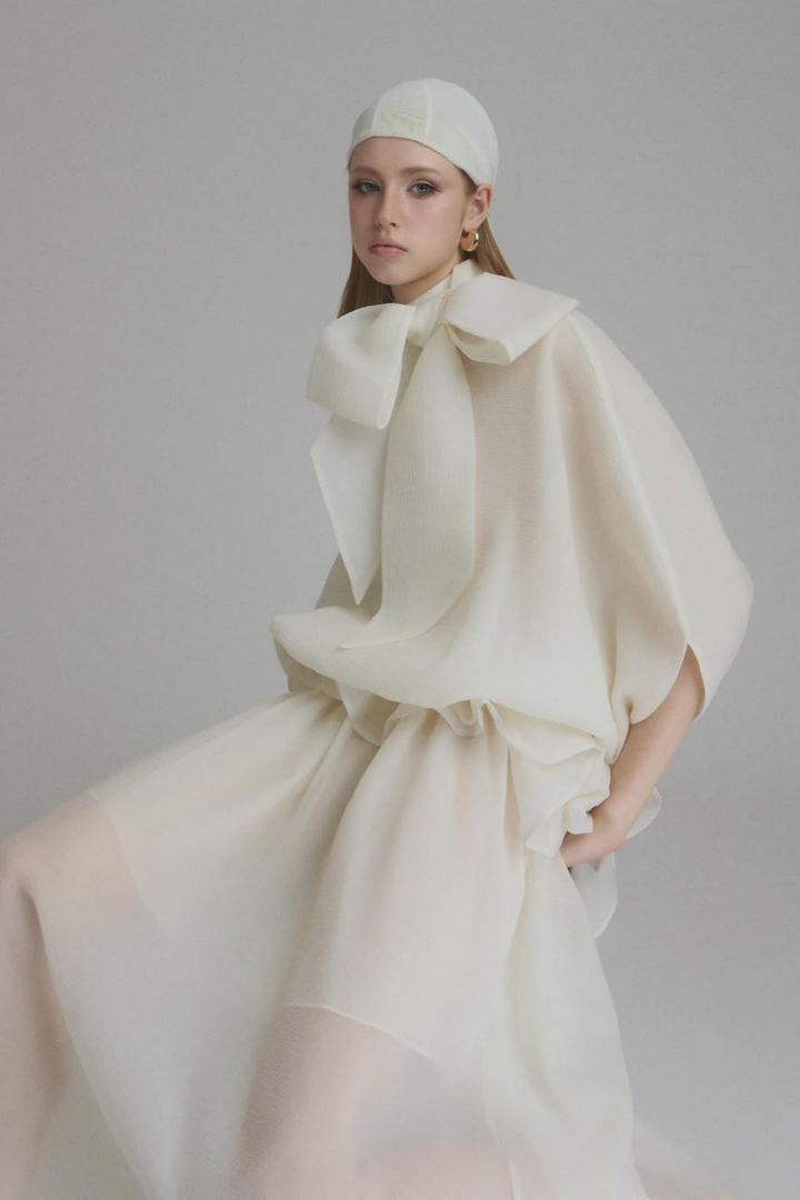 Laura – Tie-Neck Women’s Ruffled Dress