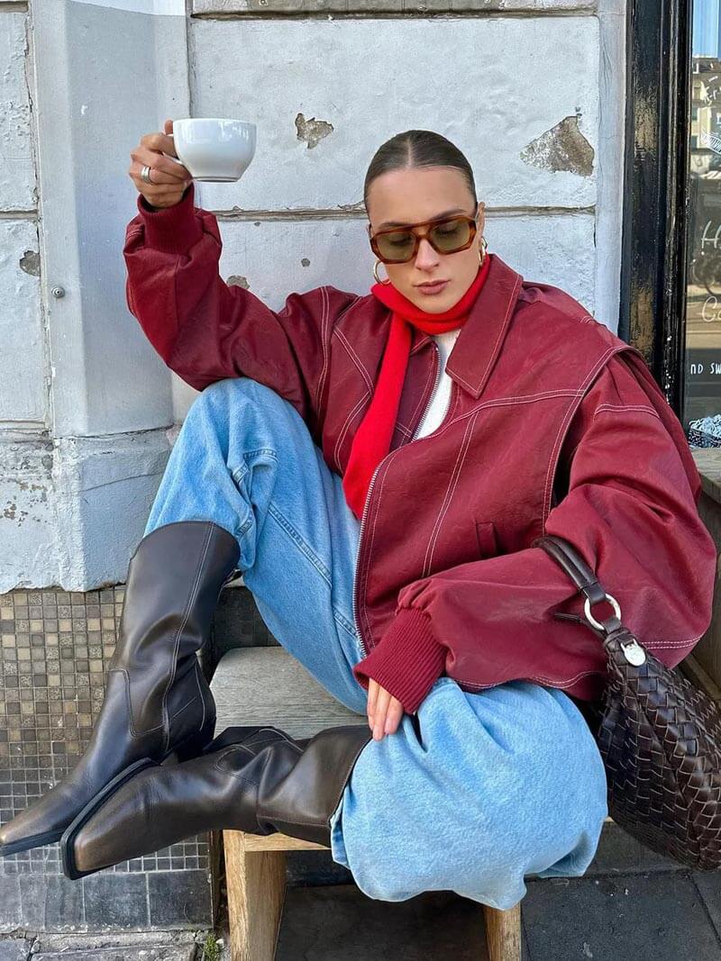 Lila – Classic Bomber Jacket for Women