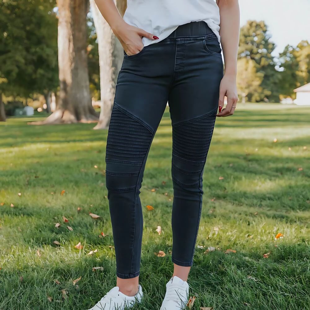 Raven – Women’s Black Biker Jeans