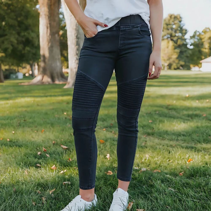 Raven – Women’s Black Biker Jeans