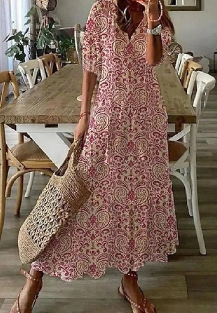 Lyra – Effortless Women’s Boho Midi Dress