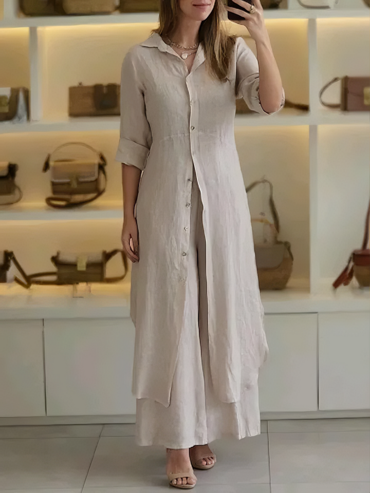 Leah – Linen Casual Set for Women