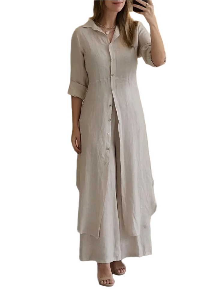 Leah – Linen Casual Set for Women