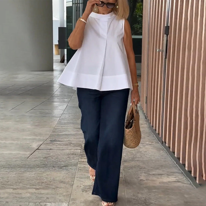 Dana – Sleeveless Solid Colour Blouse for Women